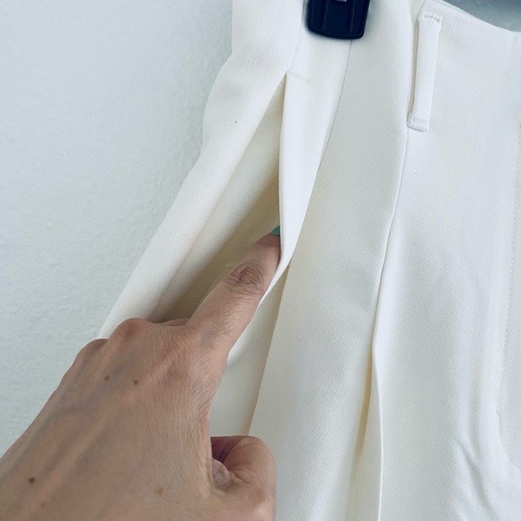 OAK + FORT Elegant White Wide-Leg Pants - Picture 4 of 16